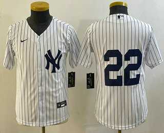 Youth New York Yankees #22 Jacoby Ellsbury White Jersey->mlb youth jerseys->MLB Jersey